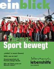 Thema: Sport bewegt - Lebenshilfe Salzburg