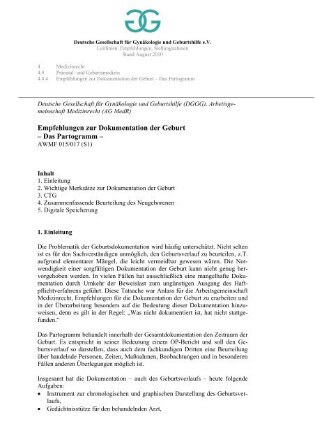 Dokumentation Geburt Dokumentation Geburt