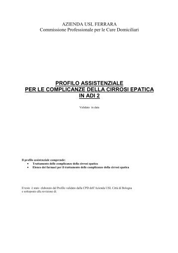 farmaci per il trattamento delle complicanze della ... - FIMMG Ferrara