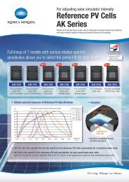 Reference PV Cells AK Series - KONICA MINOLTA | Europe