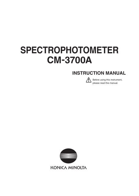 Instruction Manual Download - KONICA MINOLTA | Europe