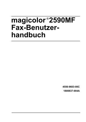 magicolor 2590MF Fax-Benutzer- handbuch - Konica Minolta