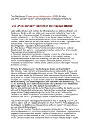 Die „Pille danach“ gehört in die Hausapotheke!