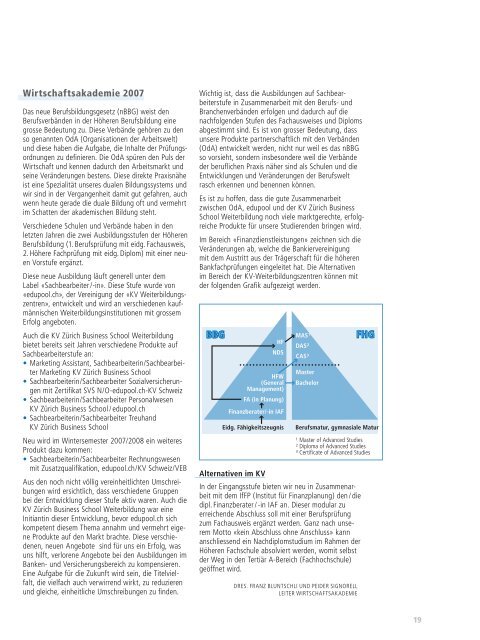 Jahresbericht 2006-07.pdf - KV Zürich Business School