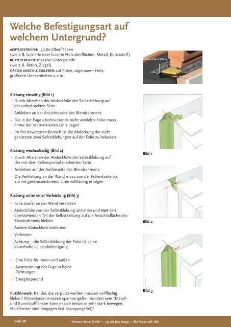 FENSTERANSCHLUSS- & KOMPRIBÄNDER - Harrer GmbH