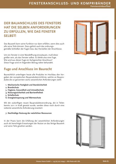 FENSTERANSCHLUSS- & KOMPRIBÄNDER - Harrer GmbH