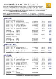 WINTERRÄDER AKTION 2012/2013