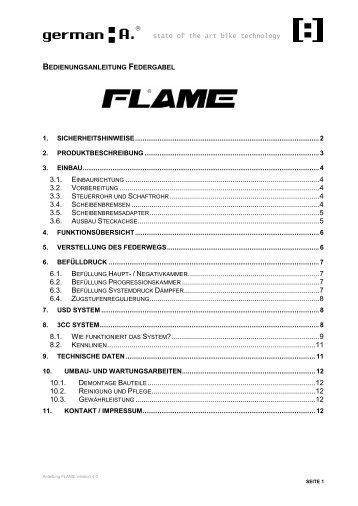 Flame Bedienungsanleitung - german:A.