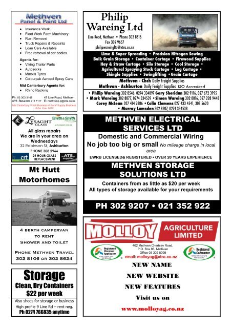 METHVEN'S COMMUNITY NEWSPAPER - Wep.co.nz