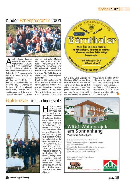 Maier-Vejnik - Wolfsberger Zeitung - Das Regionalmagazin für das ...