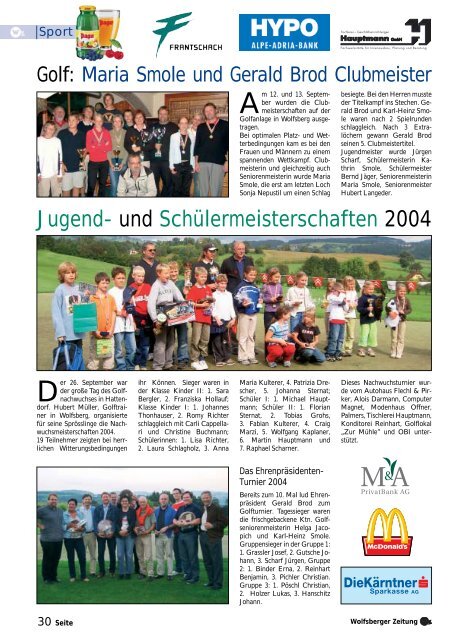 Maier-Vejnik - Wolfsberger Zeitung - Das Regionalmagazin für das ...