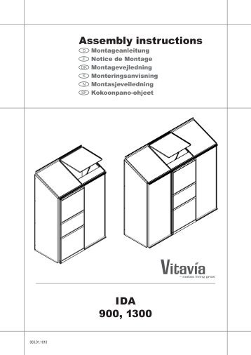 Ida 900, 1300 assembly instructions - OPJ Handel A/S
