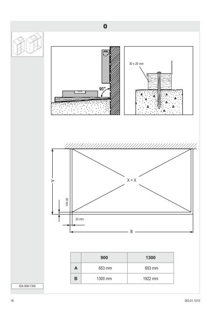 Ida 900, 1300 assembly instructions - OPJ Handel A/S