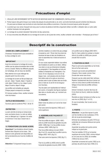 Ida 900, 1300 assembly instructions - OPJ Handel A/S