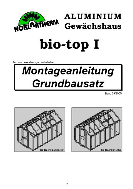 Bio-Top I (PDF) - Hoklartherm