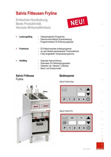 Salvis Fritteuse Bedienpanel