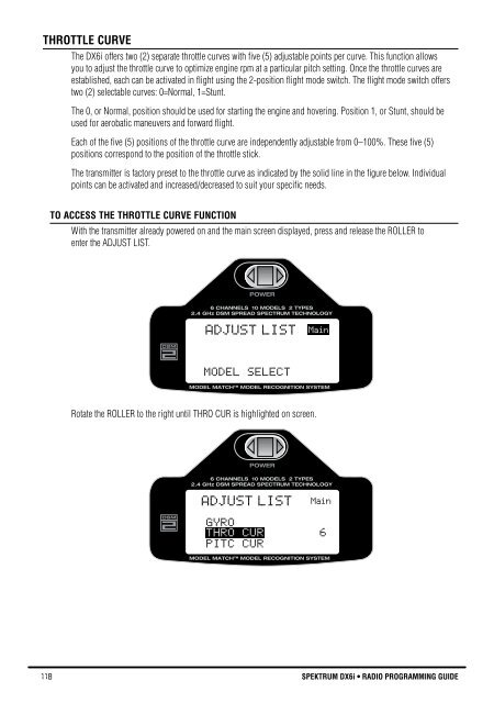 6-Channel 10-Model Memory Full Range DSM2™ 2.4GHz Radio ...