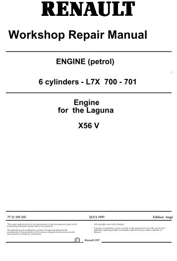 Workshop Repair Manual - MatraSport.dk