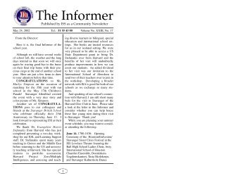 The Informer - the International School of Stavanger