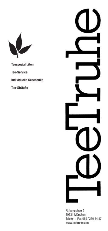 Aromatisierter schwarzer Tee - teetruhe münchen