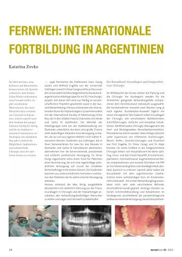 fernweh: internationale fortbildung in argentinien - zahniportal.de