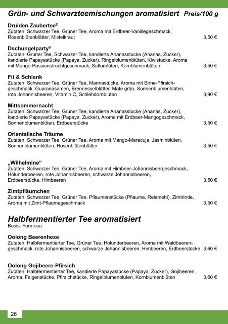 Halbfermentierter Tee aromatisiert - Thymian Bayreuth