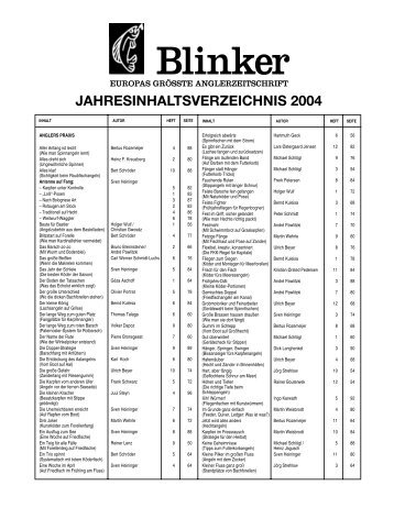 jahresinhaltsverzeichnis 2004 - Blinker