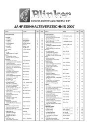 JAHRESINHALTSVERZEICHNIS 2007 - Blinker