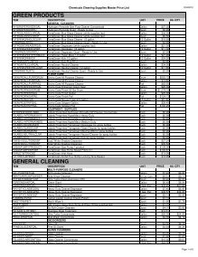 cleaning products price list