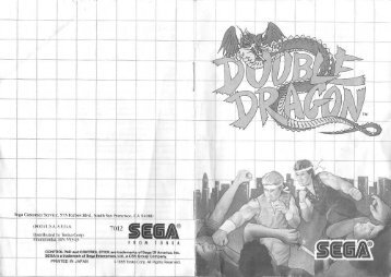 Double Dragon - Sega Master System - Manual - gamesdbase.com