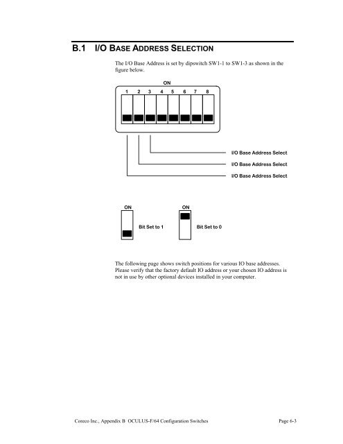 THE OCULUS-F/64 FRAME GRABBER User's Manual