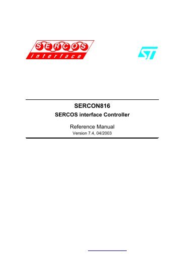 SERCON816 SERCOS interface Controller