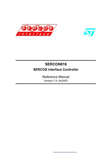 SERCON816 SERCOS interface Controller