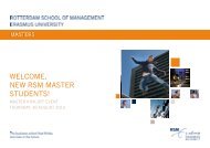 WELCOME, NEW RSM MASTER STUDENTS! - Rotterdam School of ...
