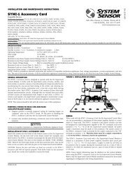 Installation Instructions - System Sensor