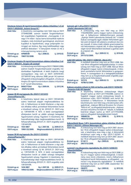 Közlemény - Hungaropharma ZRt.