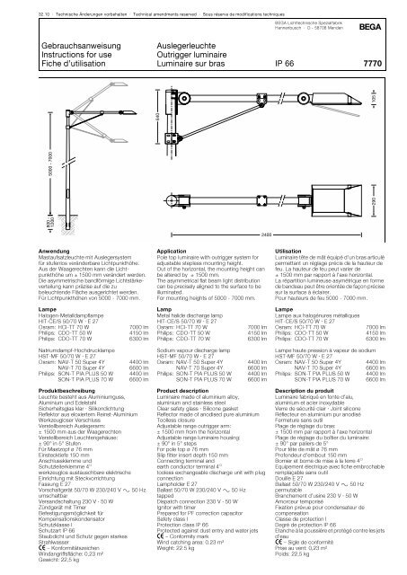 Gebrauchsanweisung Instructions for use Fiche ... - LumiGroup