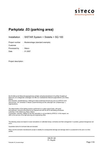 Parkplatz .03 (parking area) - SITECO Lighting