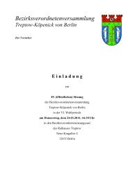 Beschlussempfehlung - Bündnis 90 / Die Grünen Treptow-Köpenick