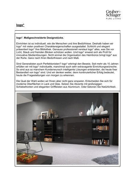 IMM2012 - Presseinformationen (PDF ca.1MB) - Gruber+Schlager