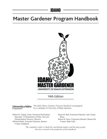 Master Gardener Program Handbook - University of Idaho Extension