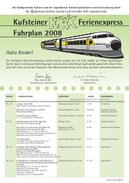 Kufsteiner Ferienexpress Fahrplan 2008