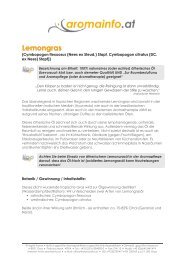 Lemongras - Aromatherapie-Aromapflege