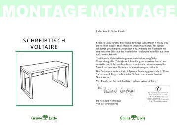 SCHREIBTISCH VOLTAIRE - Grüne Erde