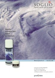 Kundenmagazin Nr. 31 (PDF) - Soglio Hautpflege-Produkte