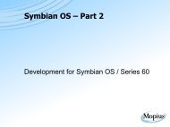 Symbian OS – Part 2 - free Symbian OS tutorials