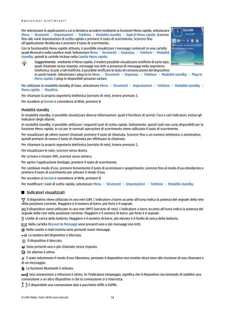 Manuale d'uso del Nokia E61i