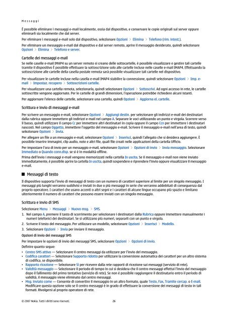 Manuale d'uso del Nokia E61i