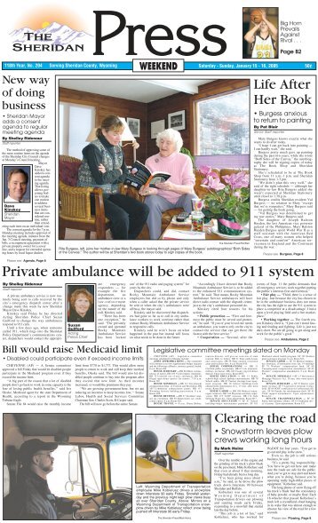 Monthly Lead Page (Page 1) - The Sheridan Press