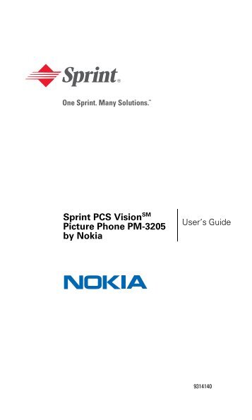 Nokia PM-3205 User Guide - Sprint